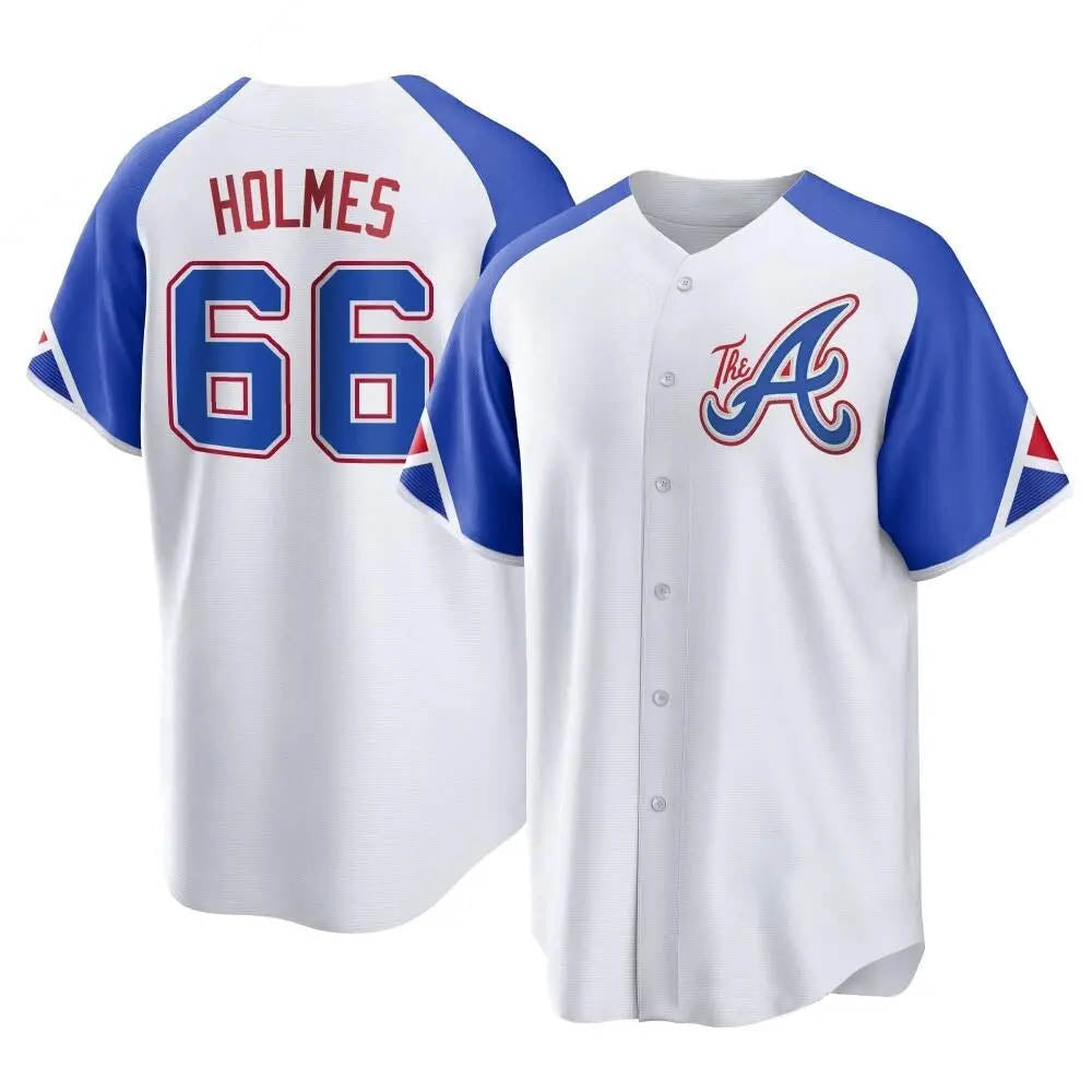 Tlead A.Braves #66 Grant Holmes Player White Replica City Connect Stitched Jerseys