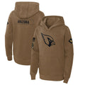 Tlead A.Cardinals Brown Salute To Service Limited Hoodies Blank Player Stitched Jerseys