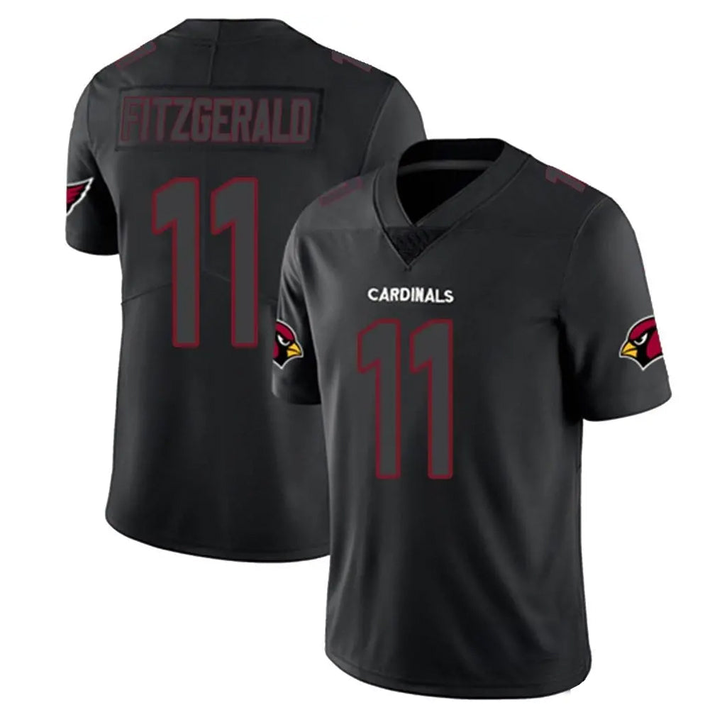 Tlead A.Cardinals #11 Larry Fitzgerald Player Black Impact Limited Home Game Stitched Jerseys