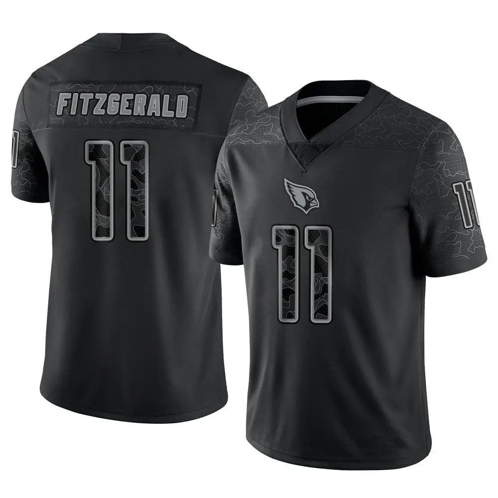 Tlead A.Cardinals #11 Larry Fitzgerald Player Black RFLCTV Limited Stitched Jerseys