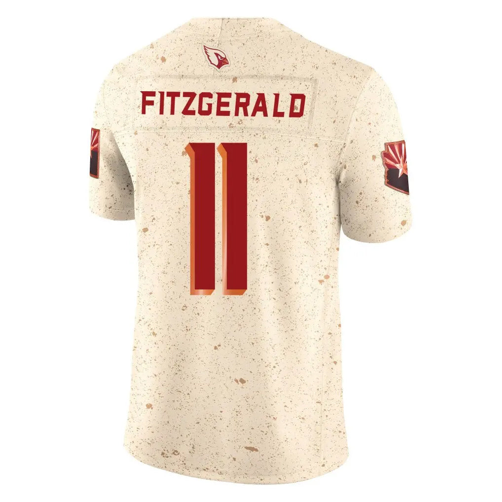 Tlead A.Cardinals #11 Larry Fitzgerald Player Cream Rivalries Collection Vapor Limited Home Game Stitched Jerseys