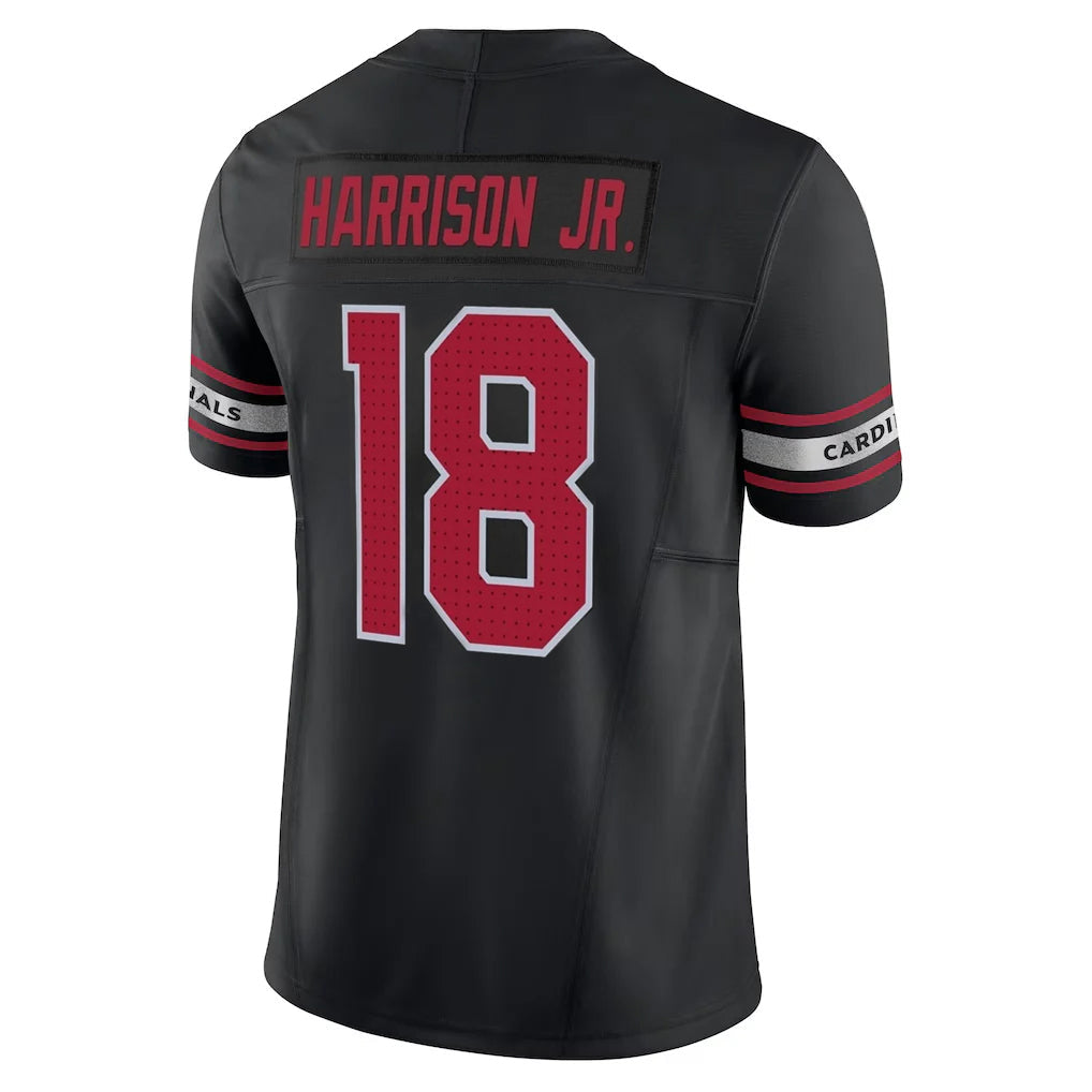 Tlead A.Cardinals #18 Marvin Harrison Jr. Player Black Vapor F.U.S.E. Limited Stitched Jerseys