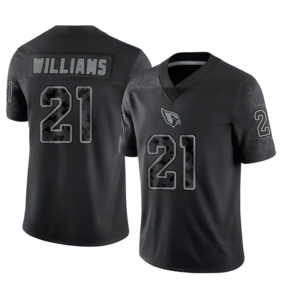 Tlead A.Cardinals #21 Garrett Williams Player Black RFLCTV Limited Stitched Jerseys