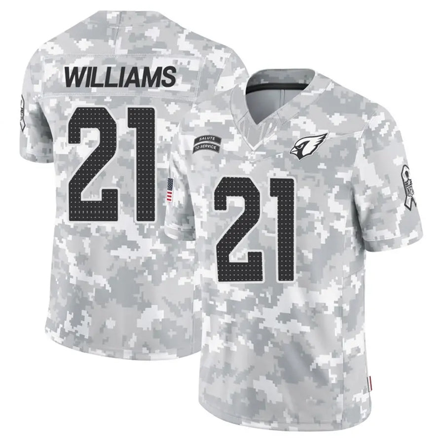 Tlead A.Cardinals #21 Garrett Williams Player Camo Salute to Service Limited Stitched Stitched Jerseys