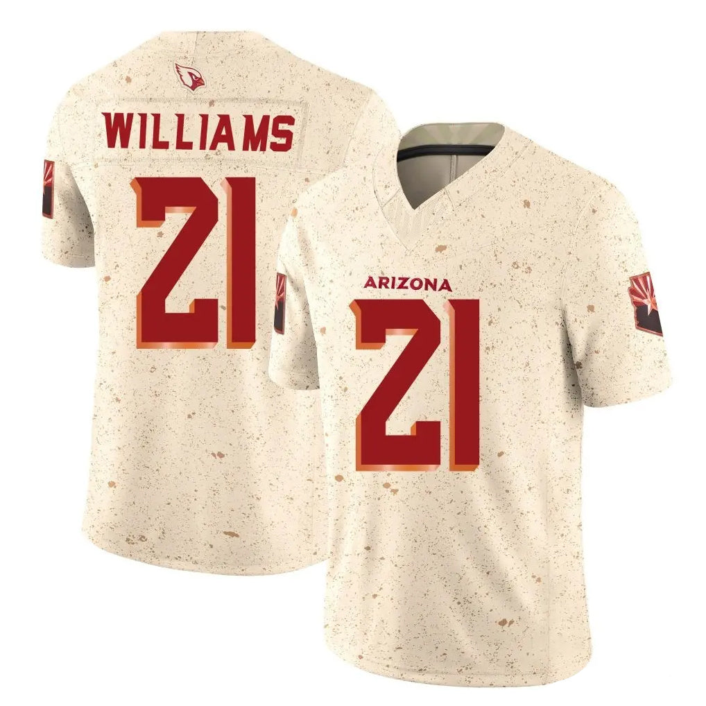 Tlead A.Cardinals #21 Garrett Williams Player Cream Rivalries Collection Vapor Limited Home Game Stitched Jerseys