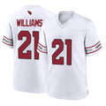 Tlead A.Cardinals #21 Garrett Williams Player White Home Game Stitched Jerseys