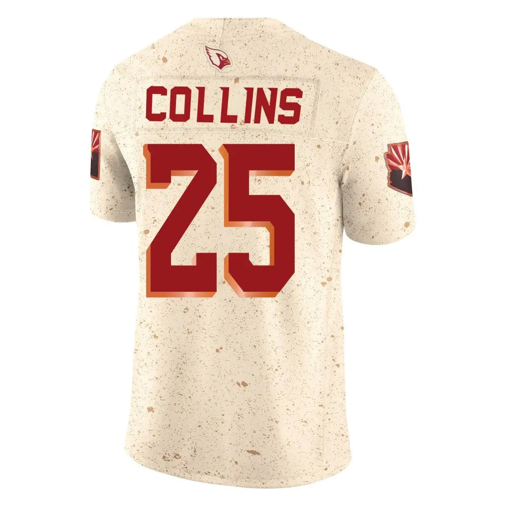 Tlead A.Cardinals #25 Zaven Collins Player Cream Rivalries Collection Vapor Limited Home Game Stitched Jerseys