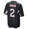 Tlead A.Cardinals #2 Will Johnson Player Black Home Game Stitched Jerseys