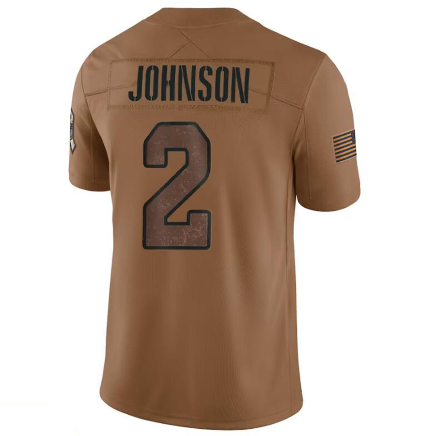 Tlead A.Cardinals #2 Will Johnson Player Brown Limited Salute To Service Game Stitched Jerseys
