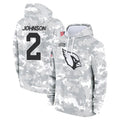 Tlead A.Cardinals #2 Will Johnson Player Camo Salute to Service Hoodies Stitched Jerseys