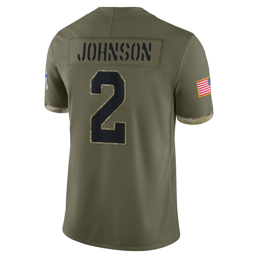 Tlead A.Cardinals #2 Will Johnson Player Olive Salute To Service Limited Game Stitched Jerseys