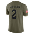 Tlead A.Cardinals #2 Will Johnson Player Olive Salute To Service Limited Game Stitched Jerseys