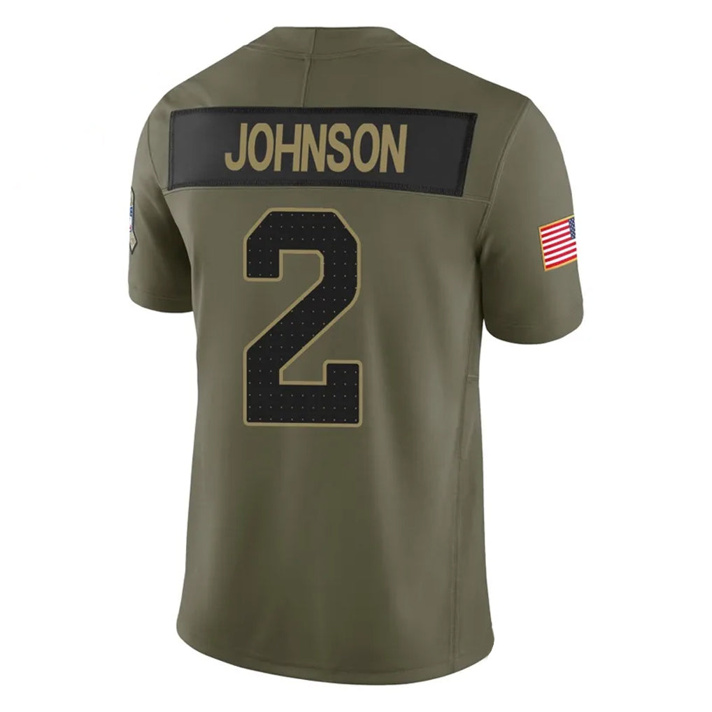 Tlead A.Cardinals #2 Will Johnson Player Olive Salute To Service Limited Home Game Stitched Jerseys