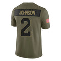 Tlead A.Cardinals #2 Will Johnson Player Olive Salute To Service Limited Home Game Stitched Jerseys