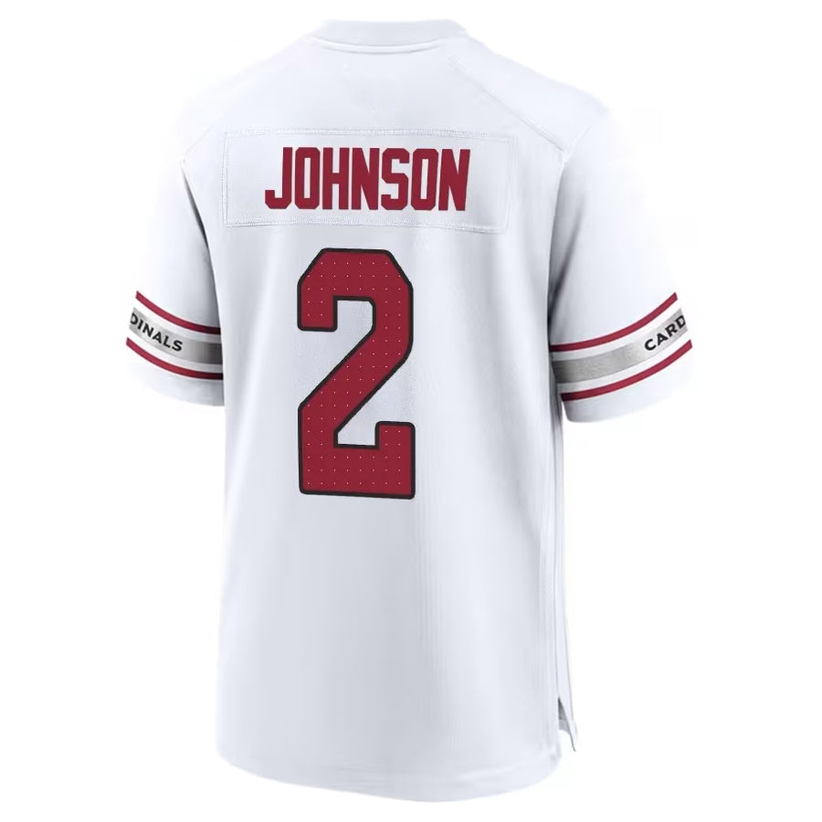 Tlead A.Cardinals #2 Will Johnson Player White Home Game Stitched Jerseys