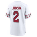 Tlead A.Cardinals #2 Will Johnson Player White Home Game Stitched Jerseys