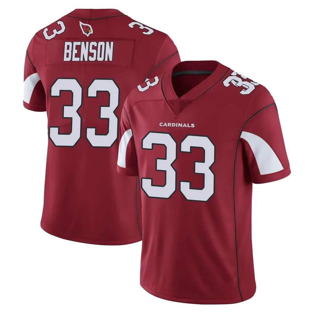 Tlead A.Cardinals #33 Trey Benson Player Cardinal Vapor Limited Home Game  Stitched Jerseys