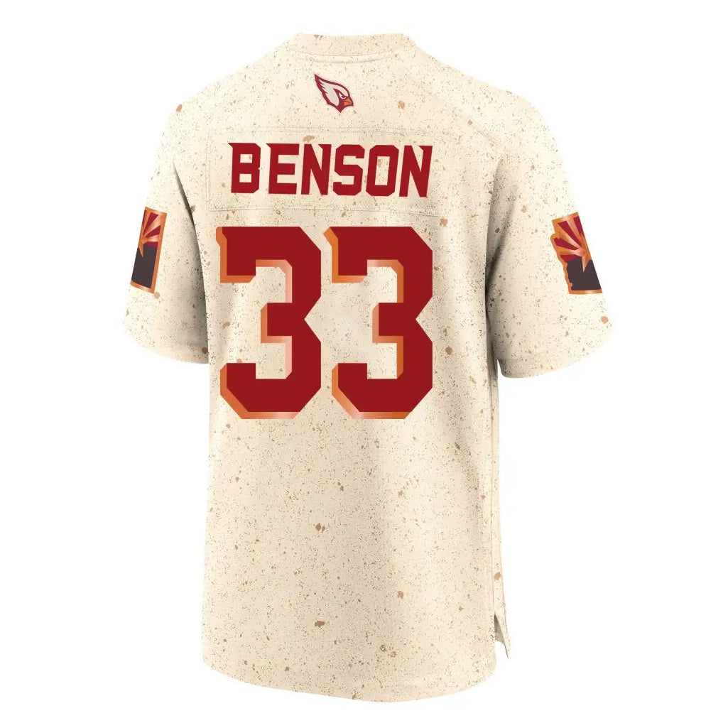Tlead A.Cardinals #33 Trey Benson Player Cream Rivalries Collection Game Stitched Jerseys