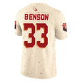Tlead A.Cardinals #33 Trey Benson Player Cream Rivalries Collection Vapor Limited Home Game Stitched Jerseys