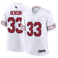 Tlead A.Cardinals #33 Trey Benson Player White Game Home Stitched Jerseys