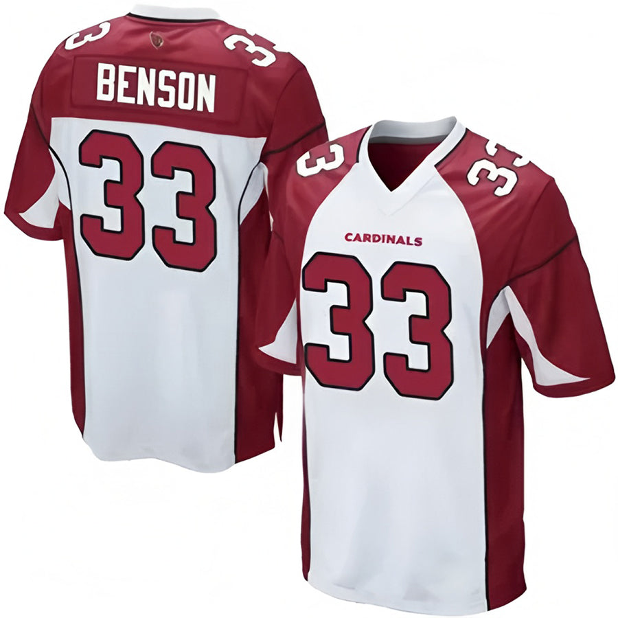 Tlead A.Cardinals #33 Trey Benson Player White Home Game Stitched Jerseys