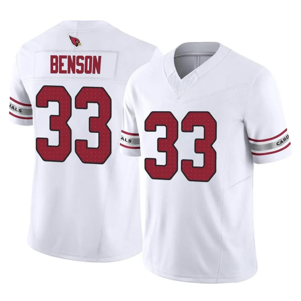 Tlead A.Cardinals #33 Trey Benson Player White Vapor F.U.S.E. Limited Home Game Stitched Jerseys
