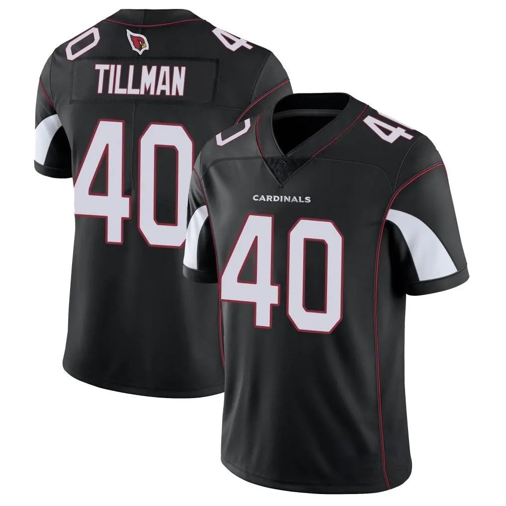Tlead A.Cardinals #40 Pat Tillman Player Black Vapor Limited Home Game Stitched Jerseys