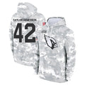 Tlead A.Cardinals #42 Dadrion Taylor-Demerson Player Camo Salute to Service Hoodies Stitched Jerseys