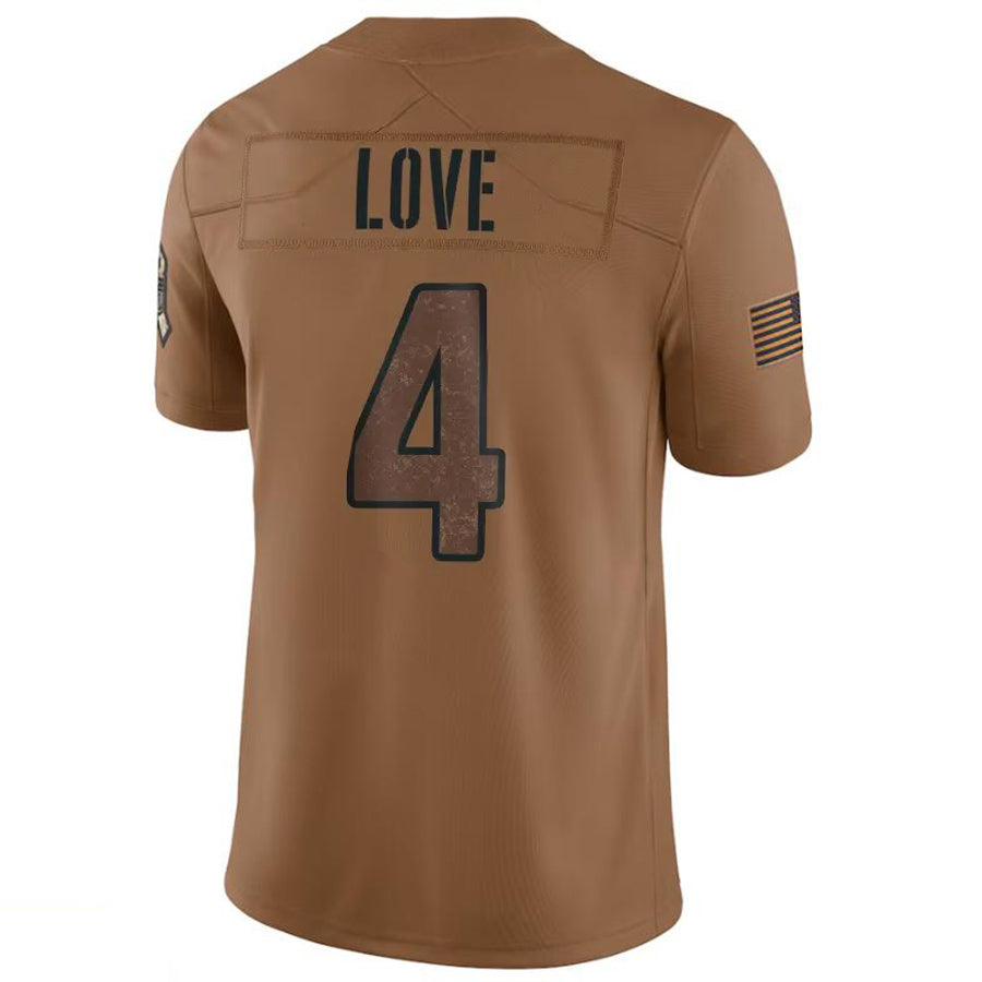Tlead A.Cardinals #4 Jeremiyah Love Player Brown Limited Salute To Service Game Stitched Jerseys