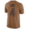 Tlead A.Cardinals #4 Jeremiyah Love Player Brown Limited Salute To Service Game Stitched Jerseys