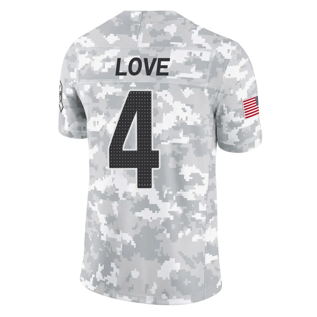 Tlead A.Cardinals #4 Jeremiyah Love Player Camo Salute to Service Limited Home Stitched Jerseys