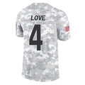 Tlead A.Cardinals #4 Jeremiyah Love Player Camo Salute to Service Limited Home Stitched Jerseys