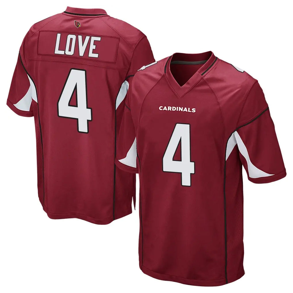 Tlead A.Cardinals #4 Jeremiyah Love Player Cardinal Home Game Stitched Jerseys