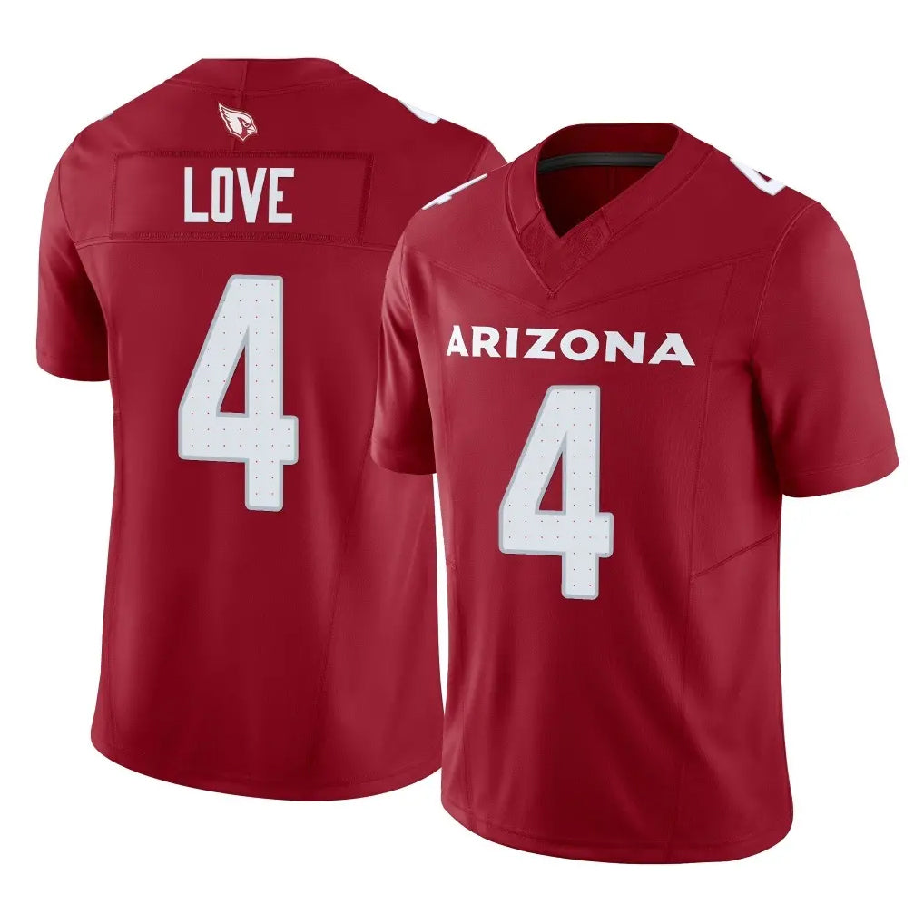 Tlead A.Cardinals #4 Jeremiyah Love Player Cardinal Vapor F.U.S.E. Limited Home Game Stitched Jerseys