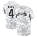 Tlead A.Cardinals #4 Jeremiyah Love Player Salute to Service Hoodies & T-Shirts Football Jerseys