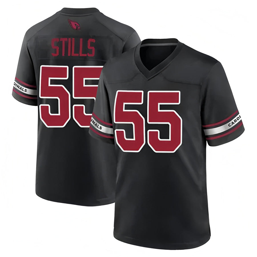Tlead A.Cardinals #55 Dante Stills Player Black Home Game Stitched Jerseys