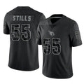 Tlead A.Cardinals #55 Dante Stills Player Black RFLCTV Limited Home Game Stitched Jerseys