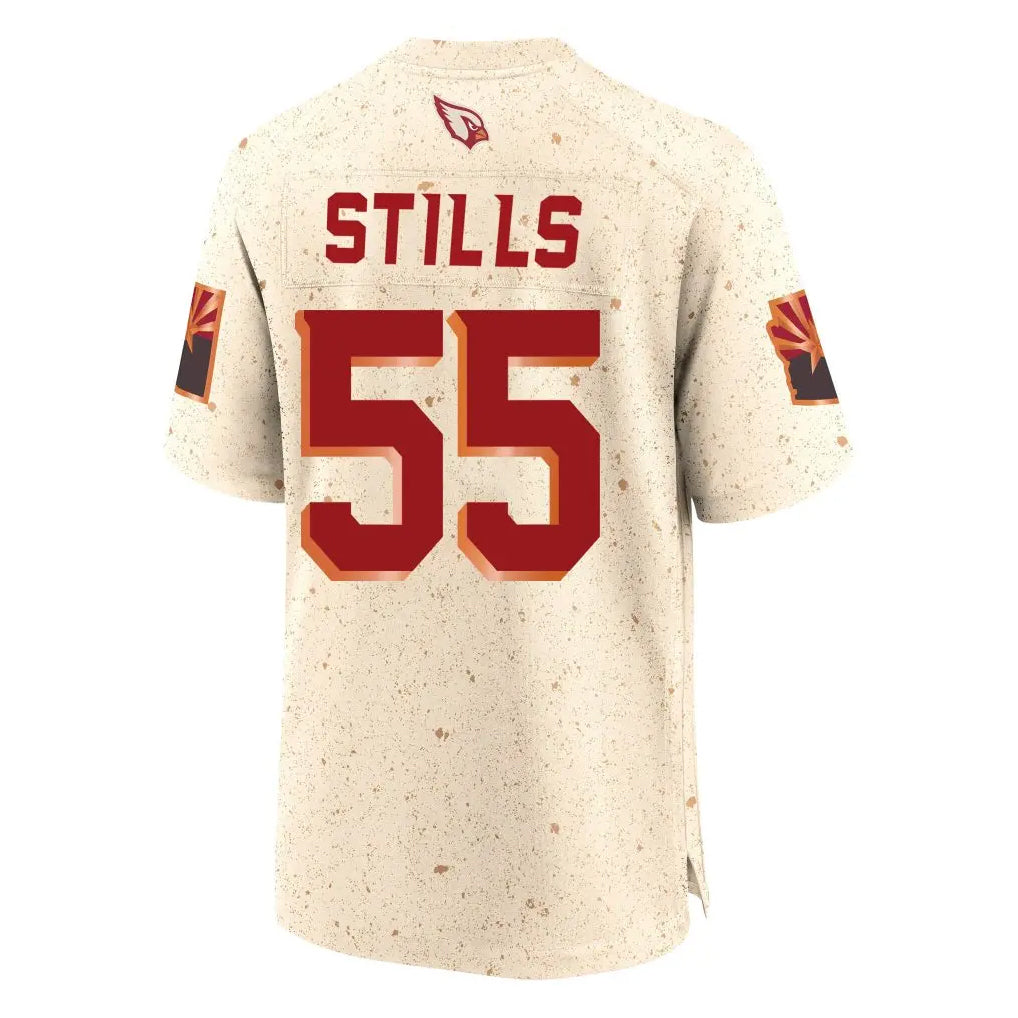 Tlead A.Cardinals #55 Dante Stills Player Cream Rivalries Collection Game Stitched Jerseys