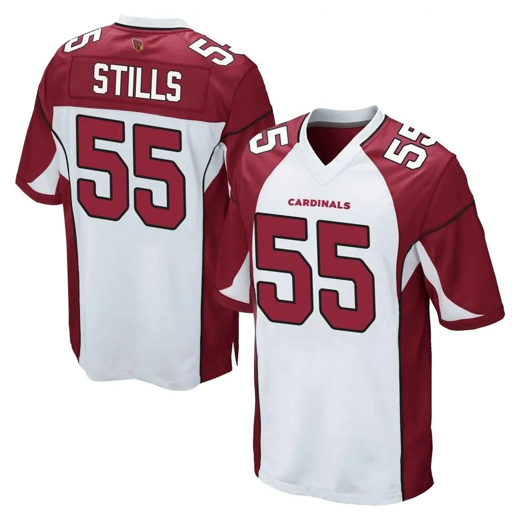 Tlead A.Cardinals #55 Dante Stills Player White Cardinal Home Game Stitched Jerseys