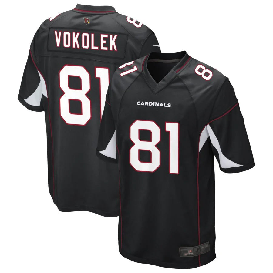 Tlead A.Cardinals #81 Travis Vokolek Player Black Game Stitched Jerseys
