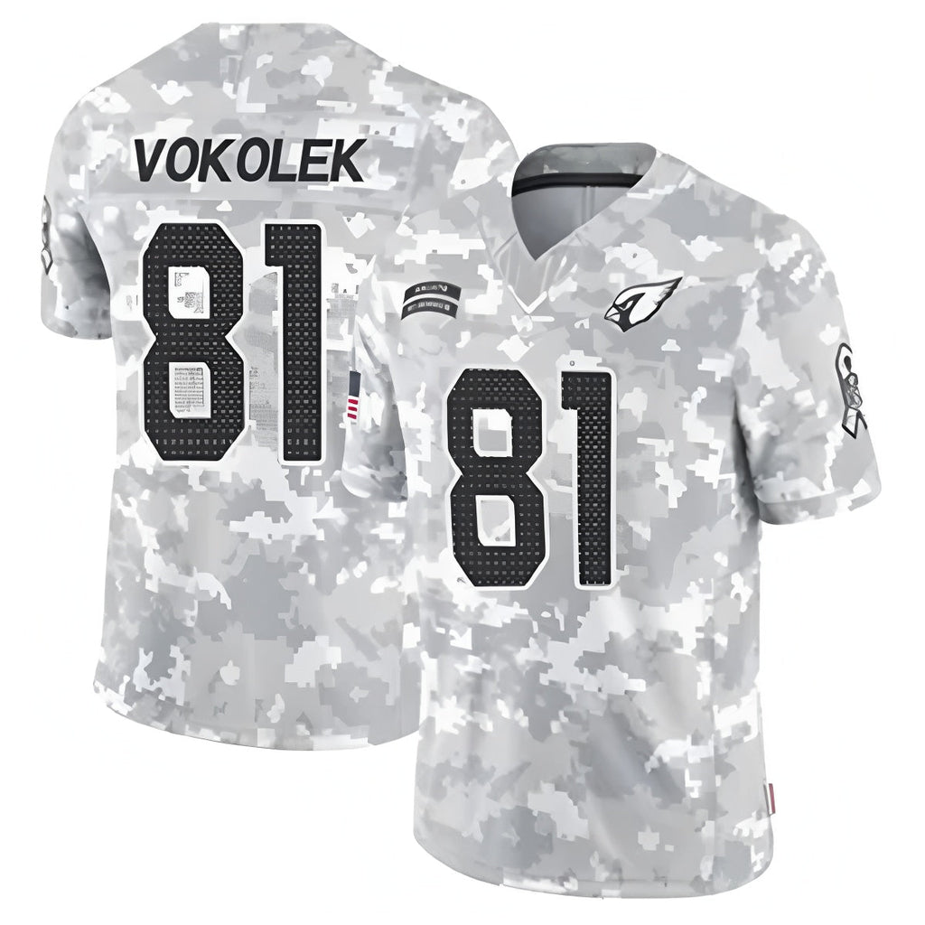 Tlead A.Cardinals #81 Travis Vokolek Player Camo Salute to Service Limited Stitched Stitched Jerseys