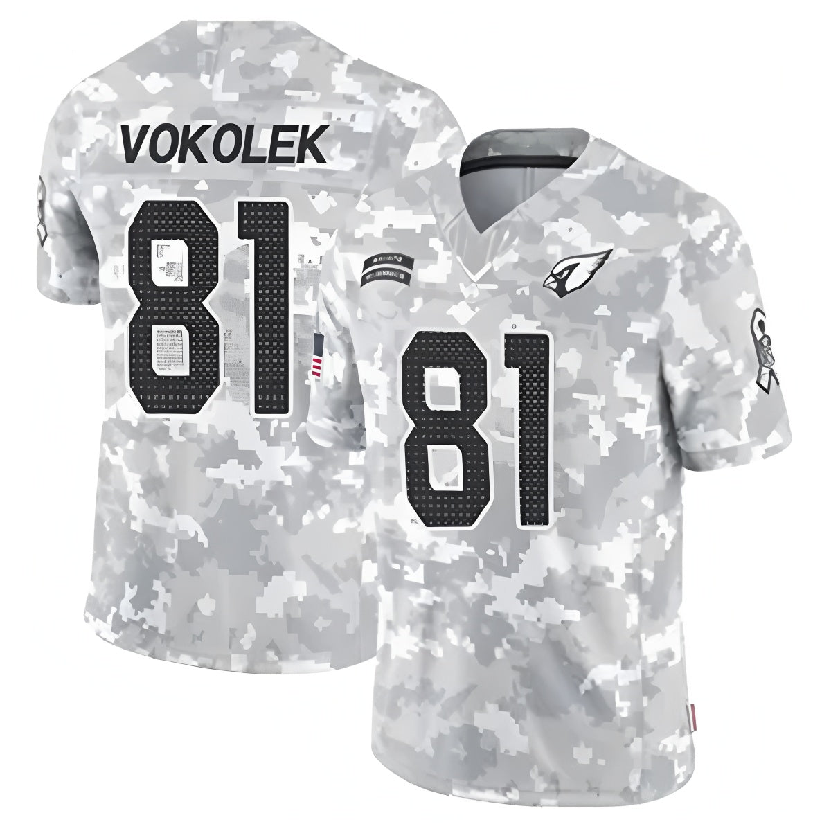 Tlead A.Cardinals #81 Travis Vokolek Player Camo Salute to Service Limited Stitched Stitched Jerseys