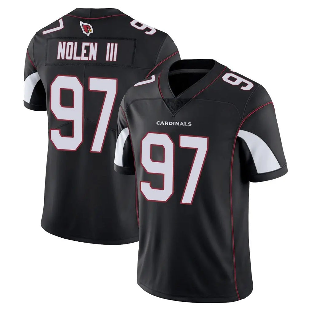 Tlead A.Cardinals #97 Walter Nolen III Player Black Vapor Limited Home Game Stitched Jerseys