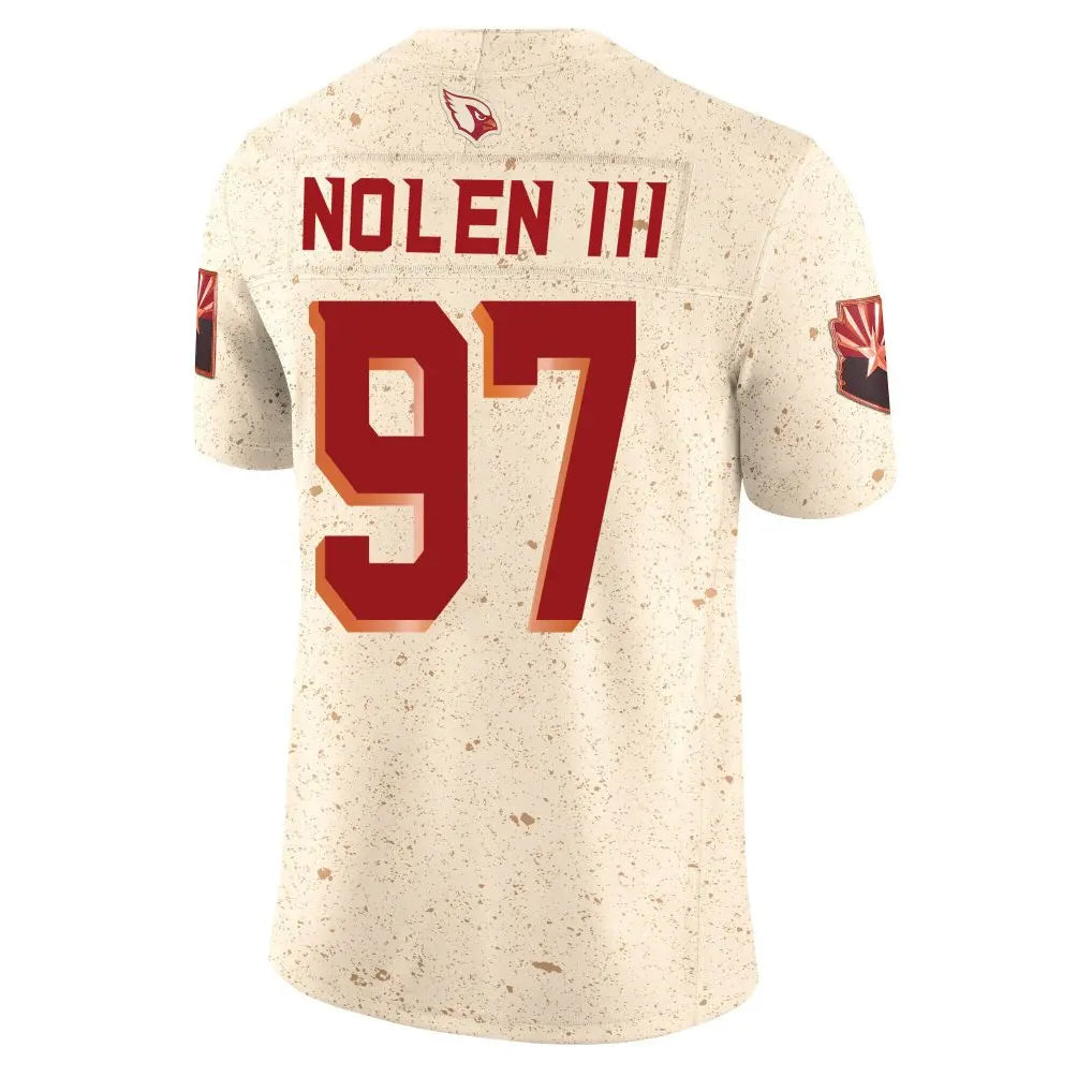 Tlead A.Cardinals #97 Walter Nolen III Player Cream Rivalries Collection Vapor Limited Home Game Stitched Jerseys