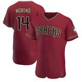 Tlead A.Diamondbacks #14 Gabriel Moreno Player Red Authentic Crimson Alternate Stitched Jerseys