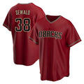 Tlead A.Diamondbacks #38 Paul Sewald Player Red Alternate Replica Stitched Jersey