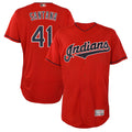 Tlead A.Diamondbacks #41 Carlos Santana Player Red game time Stitched Jersey