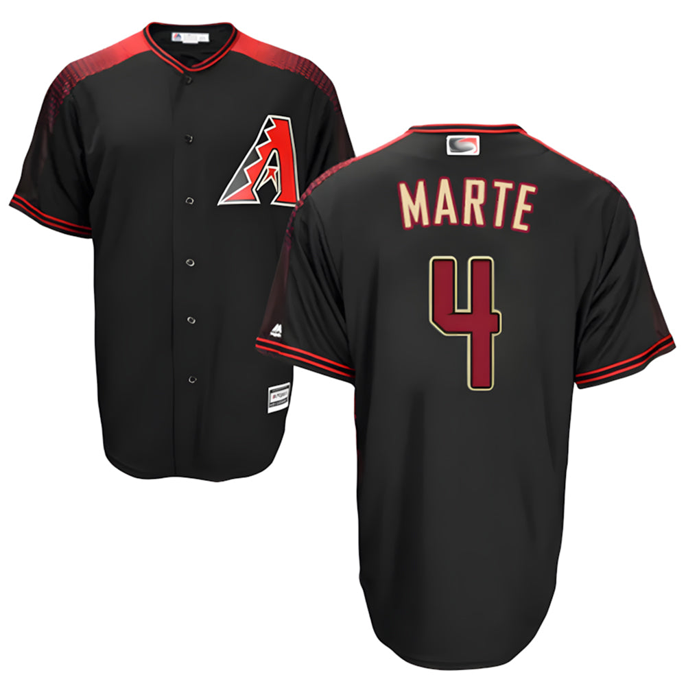 Tlead A.Diamondbacks #4 Ketel Marte Player Black Big & Tall Replica Limited Stitched Jerseys
