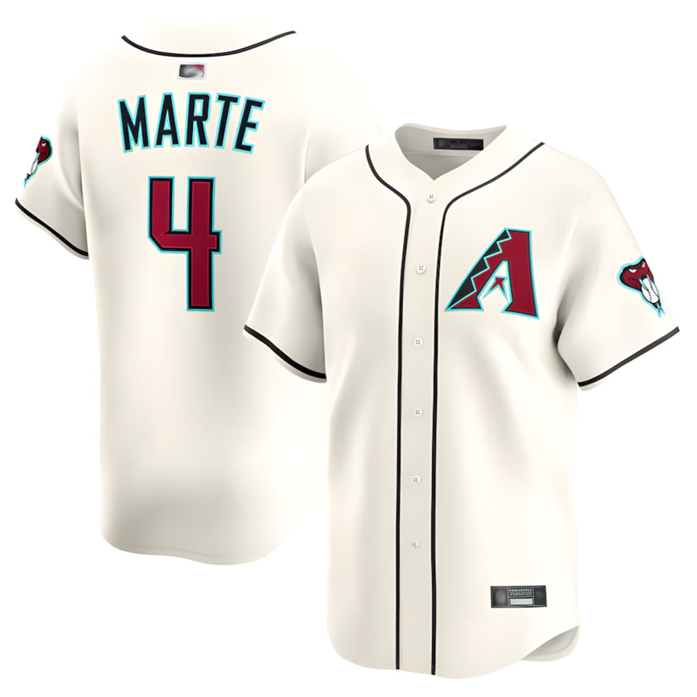 Tlead A.Diamondbacks #4 Ketel Marte Player Cream Limited Stitched Jerseys