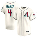 Tlead A.Diamondbacks #4 Ketel Marte Player Cream Limited Stitched Jerseys